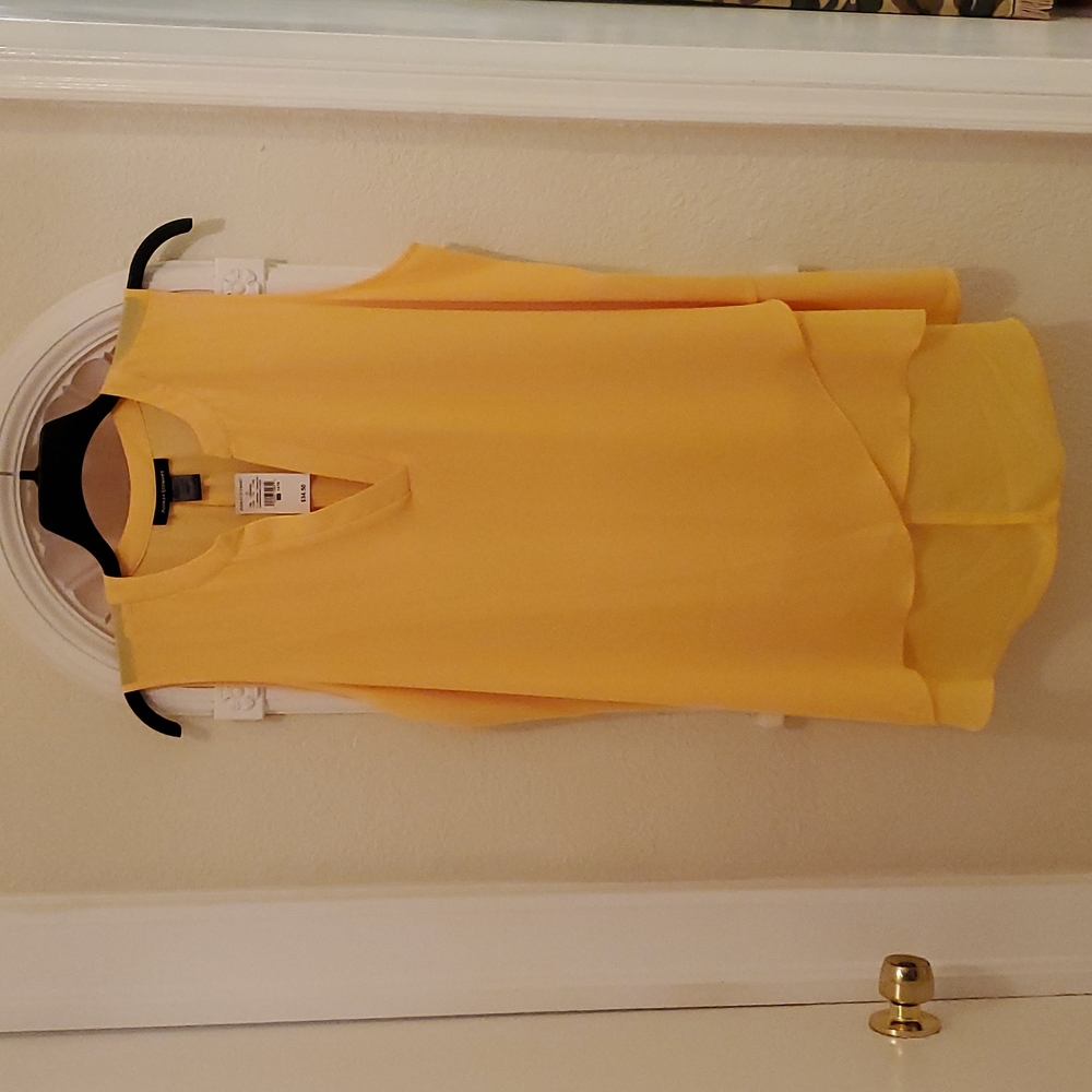 Ashley Stewart yellow 14/16 Polyester blouse